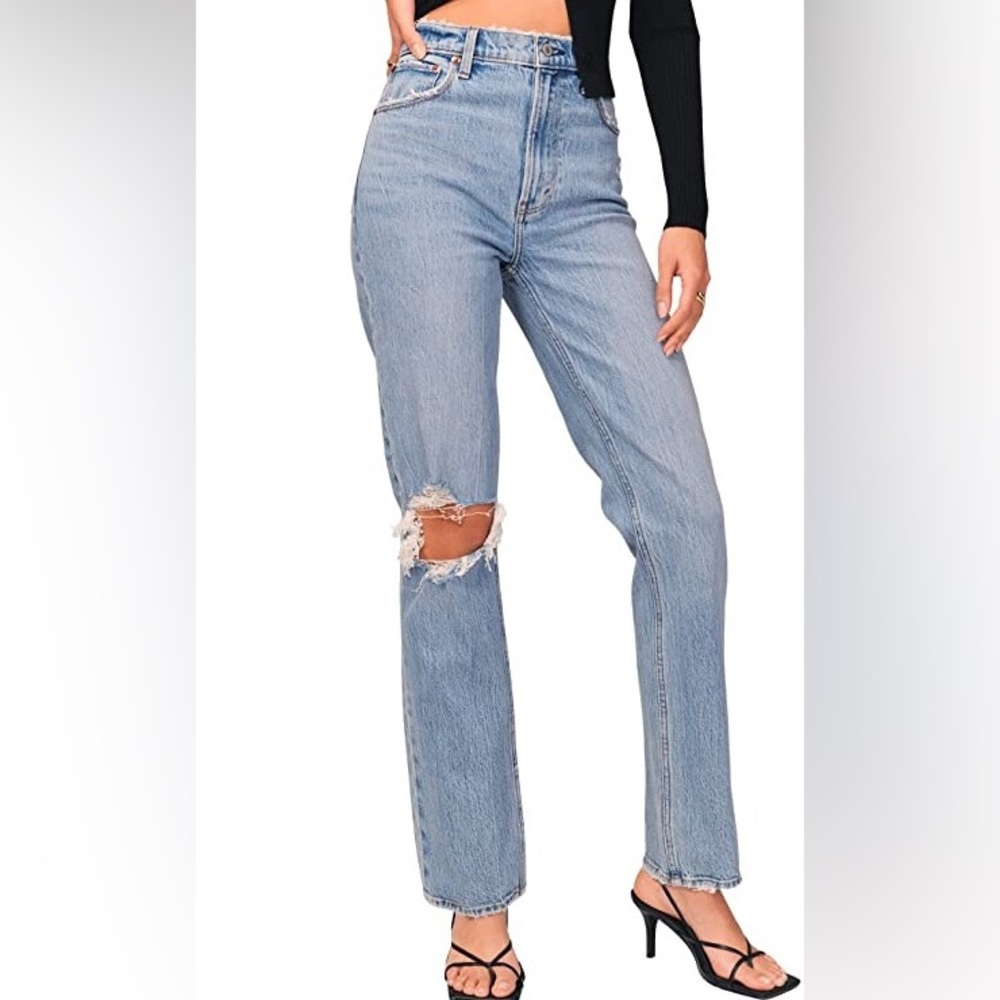 A&F 90s Straight Ultra High Rise